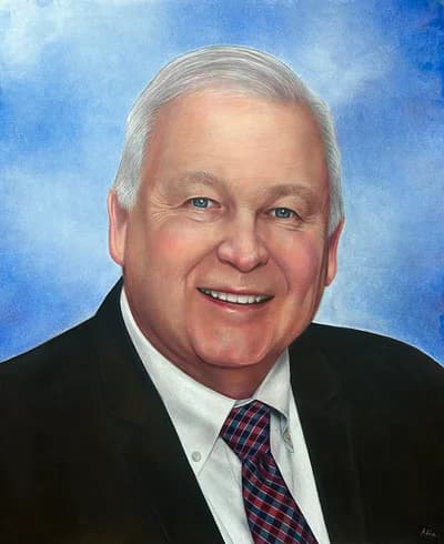 realistic colored pencil school principal portrait